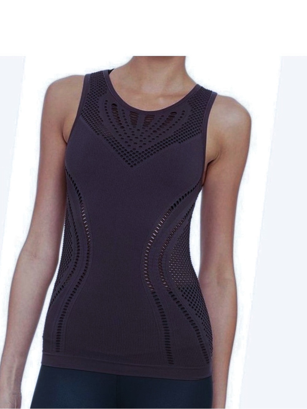 ALO Yoga Lark Slash & Burn Tank. Size XS. Color- Raisin